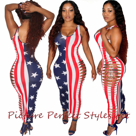 American Flag Split Dress