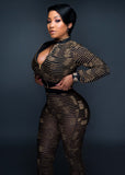 Ms. Gold/Black Detailed 2 Piece Set BOTTOMS ONLY NO TOP INCLUDED 'HIGH QUALITY"