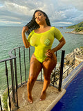 Neon Yellow 2 Piece Swim Wear