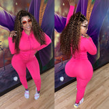 Hot pink 2 piece joggers set