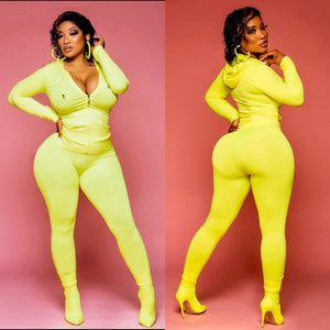 Yellow 2 piece joggers set