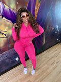 Hot pink 2 piece joggers set