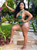 Jamaican hoodie swimsuit “WITH” Gold ankle bracelet